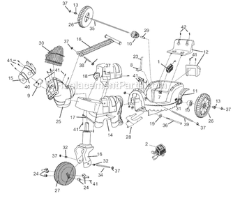 Part Location Diagram of 00801-1940 Power Wheels Cap Nut